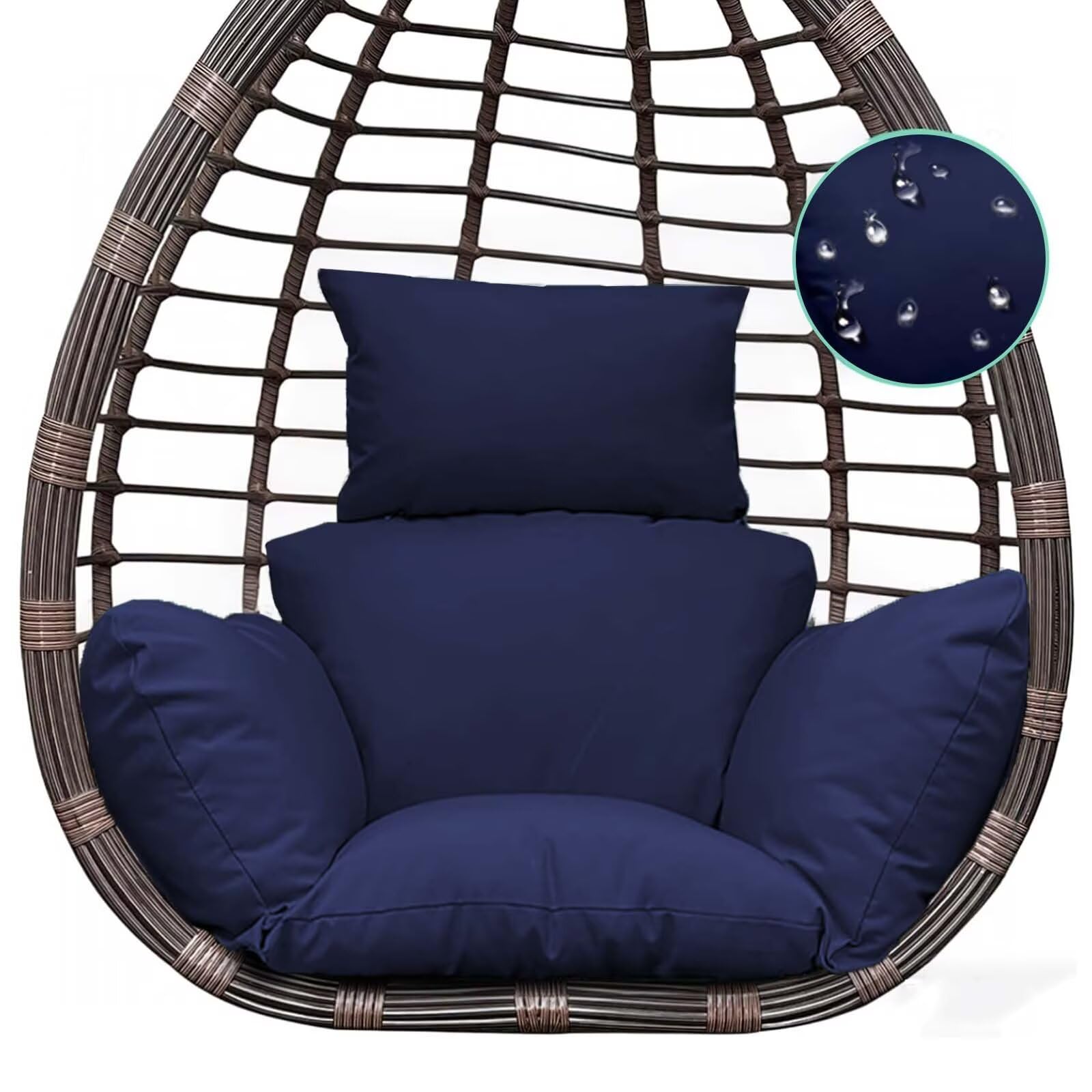 Yefound front view of replacement cushion showing full seat and comfort benefit