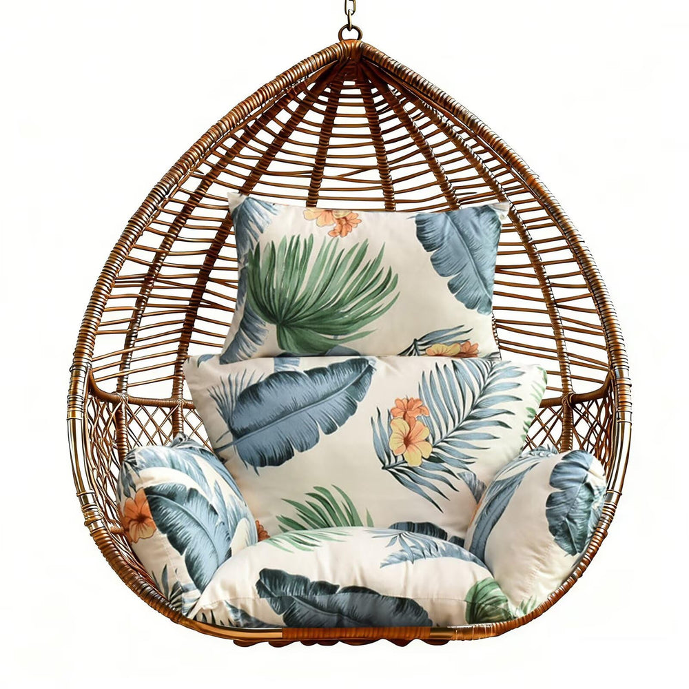 Yefound cushion front view shows floral pattern and plush padding for instant comfort