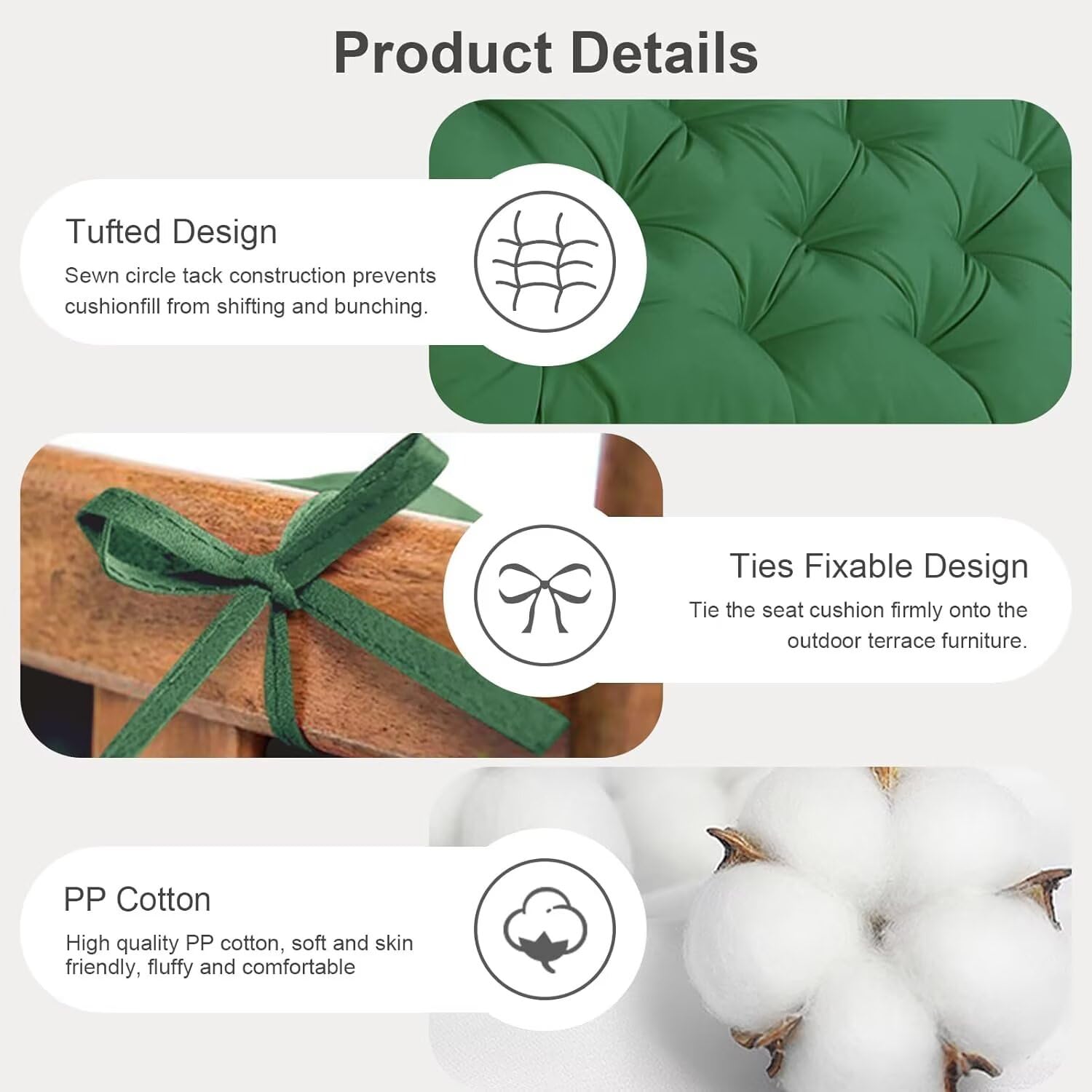 Yefound cushion in use on a patio swing providing cozy weather-resistant seating