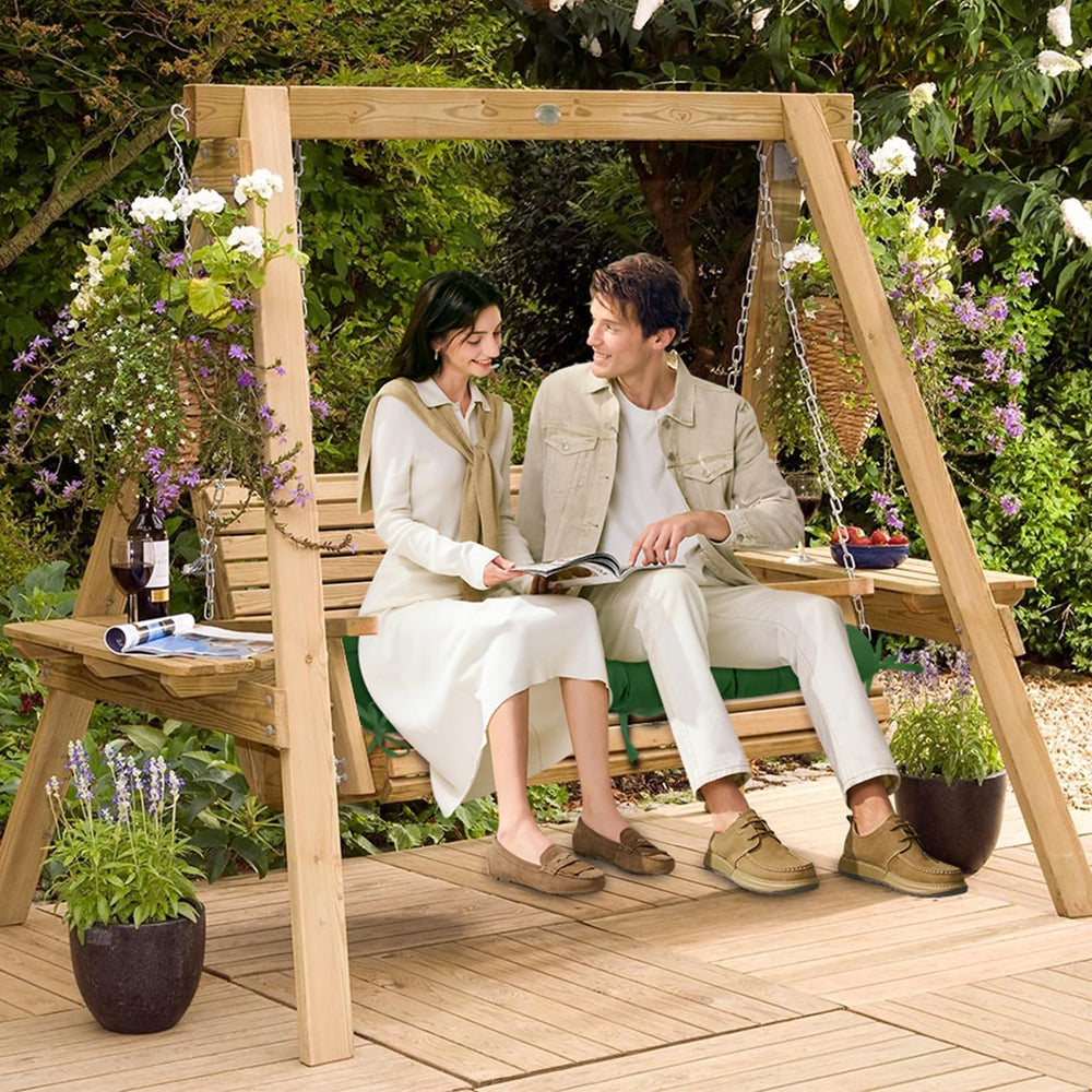 Yefound cushion on garden swing improving relaxed seating