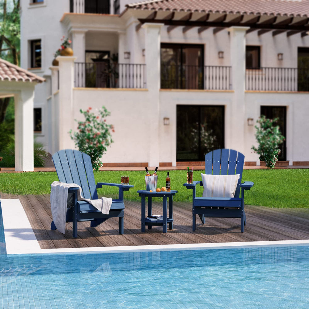YEFU patio scene with table holding drinks showing durable outdoor use benefit