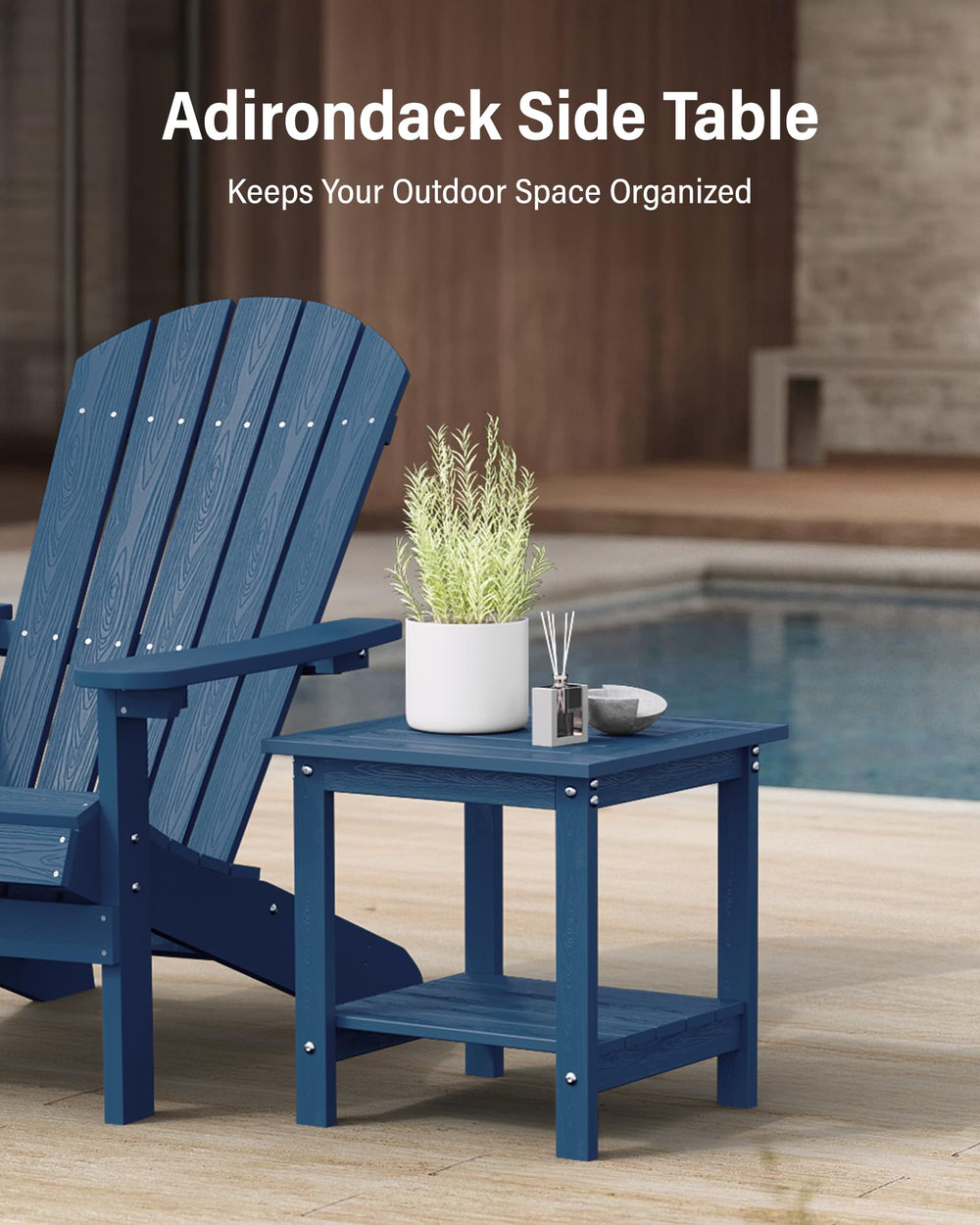 YEFU patio lifestyle scene showing versatile use and modern blue accent