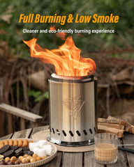 YEFU close up of triple burn chamber demonstrating efficient low smoke burn