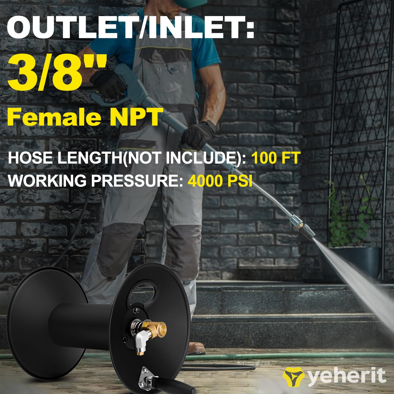 YEHERIT mounted on van rack saving space and improving jobsite mobility