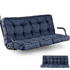 Yehotty front view bench cushion showing navy blue finish and neat fit