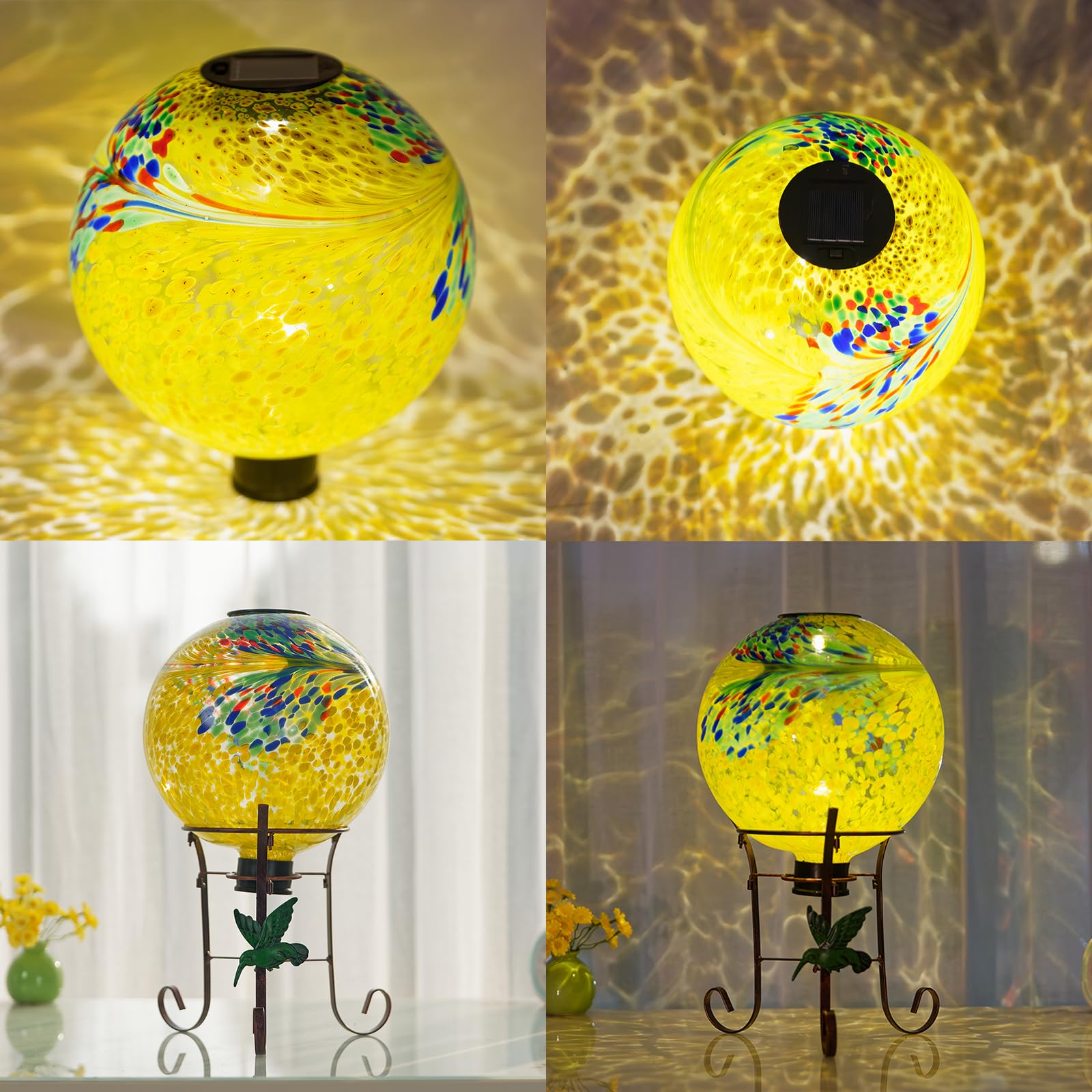 YELENEW close-up of peacock-like yellow pattern showing decorative texture