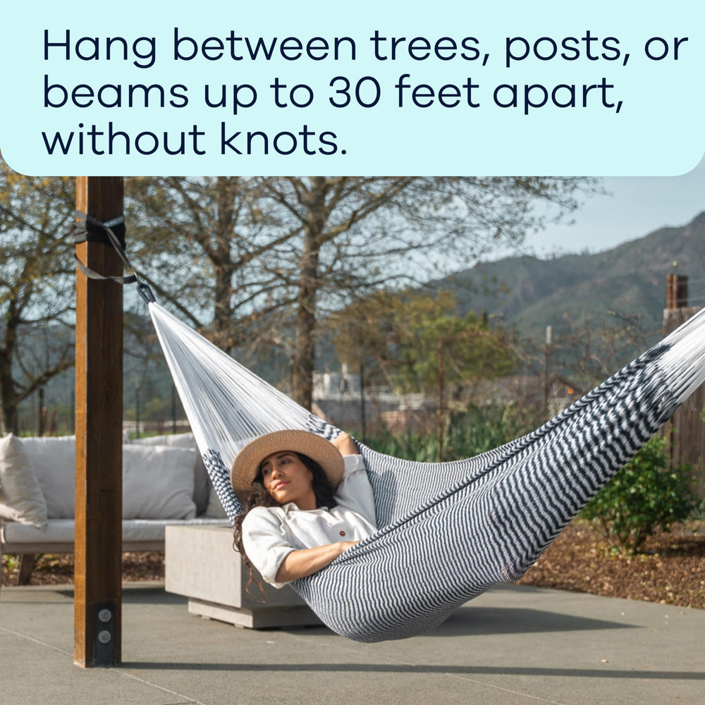 Yellow Leaf Hammocks canvas travel bag with packed straps for easy portability