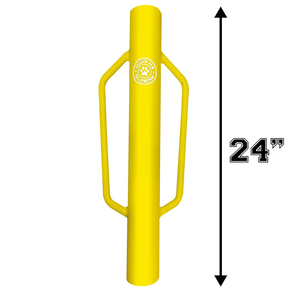 Yellow Paw close-up of powder coated finish highlighting rust resistance and long-lasting protection