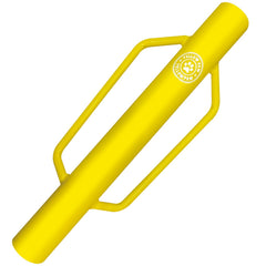 Yellow Paw front view of T post driver showing robust steel body and fitted sleeve, durable tool benefit