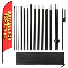 yeload full kit front view showing pole and stake for easy setup