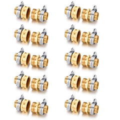 YELUN front view of brass connector kit showing complete set and benefit of readiness