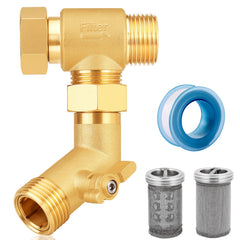YELUN brass filter front view showing body and threaded connections for durable protection