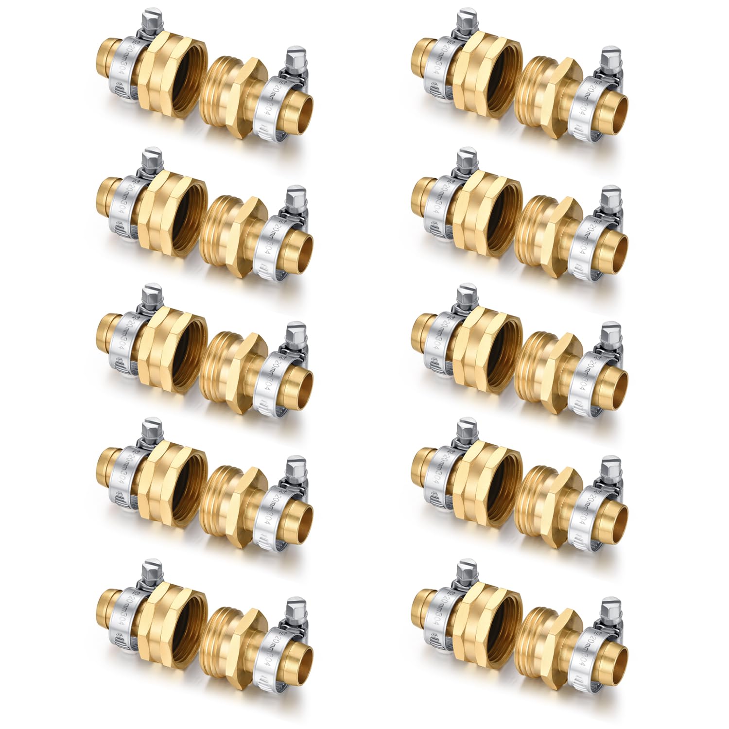 YELUN brass hose connector front packaging showing kit contents and benefits