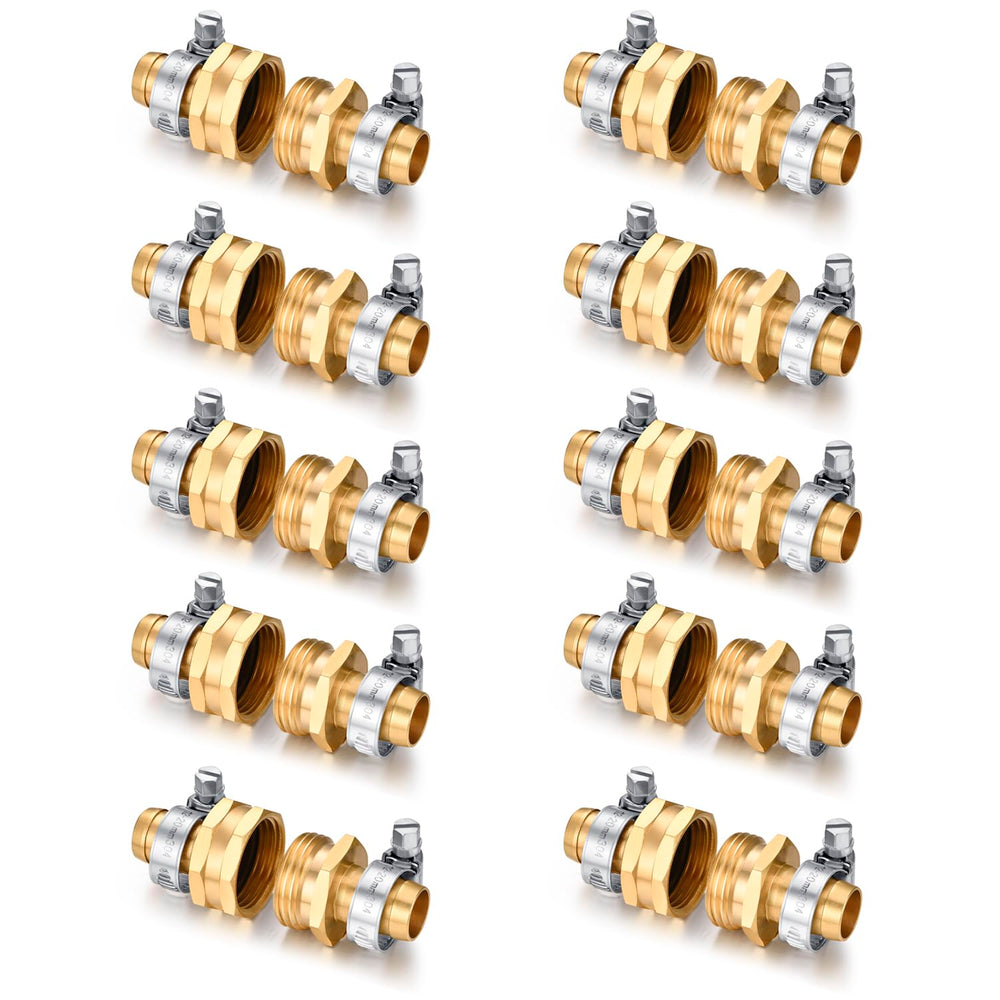 YELUN brass hose connector front packaging showing kit contents and benefits