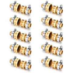 YELUN brass hose connector front packaging showing kit contents and benefits