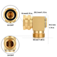 YELUN close-up of brass threads highlighting precise machining and leak prevention