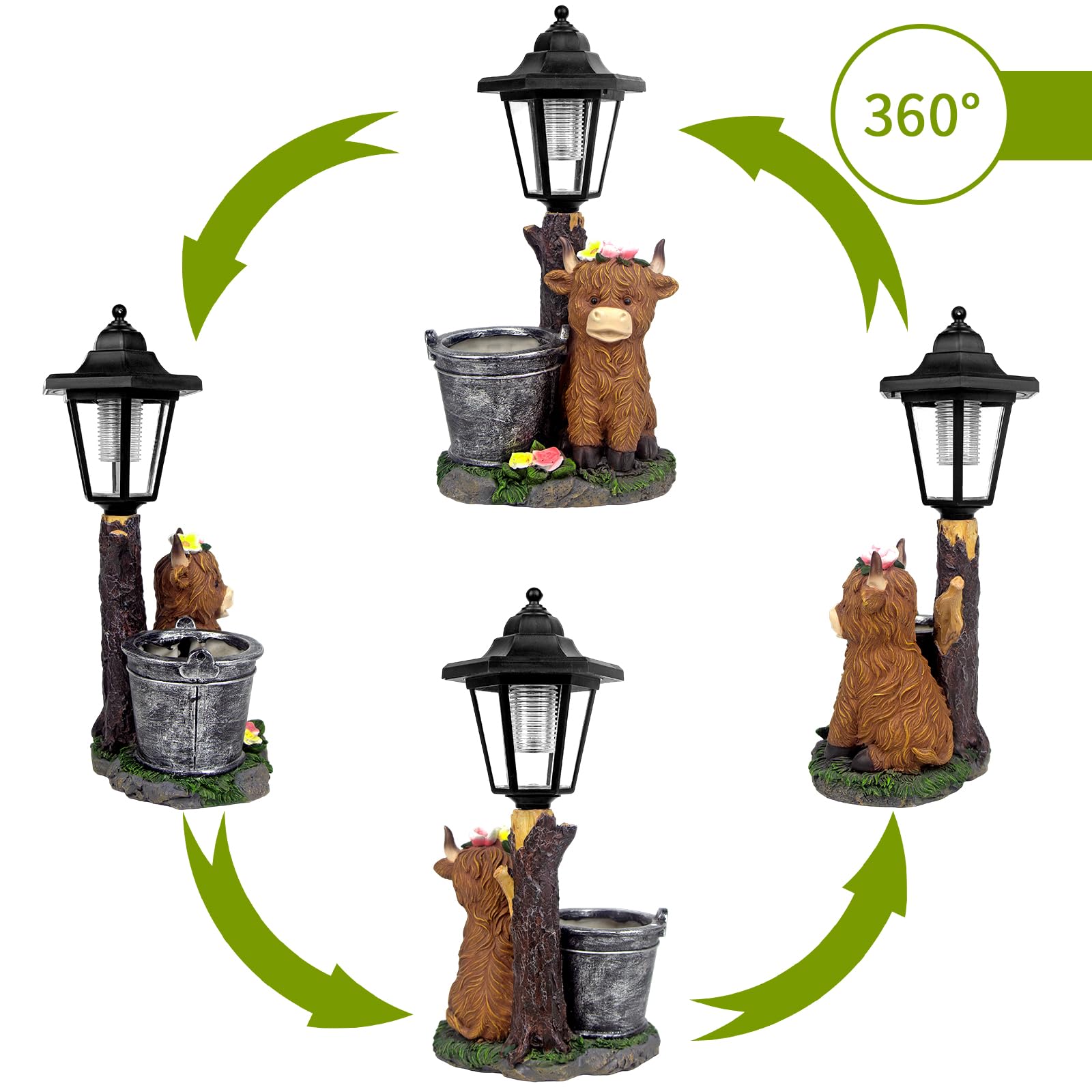 YEPOTUE lantern top with solar panel and accessible switch for easy charging