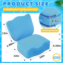 Yerliker folded booster seat profile demonstrating slim storage and adjustable height