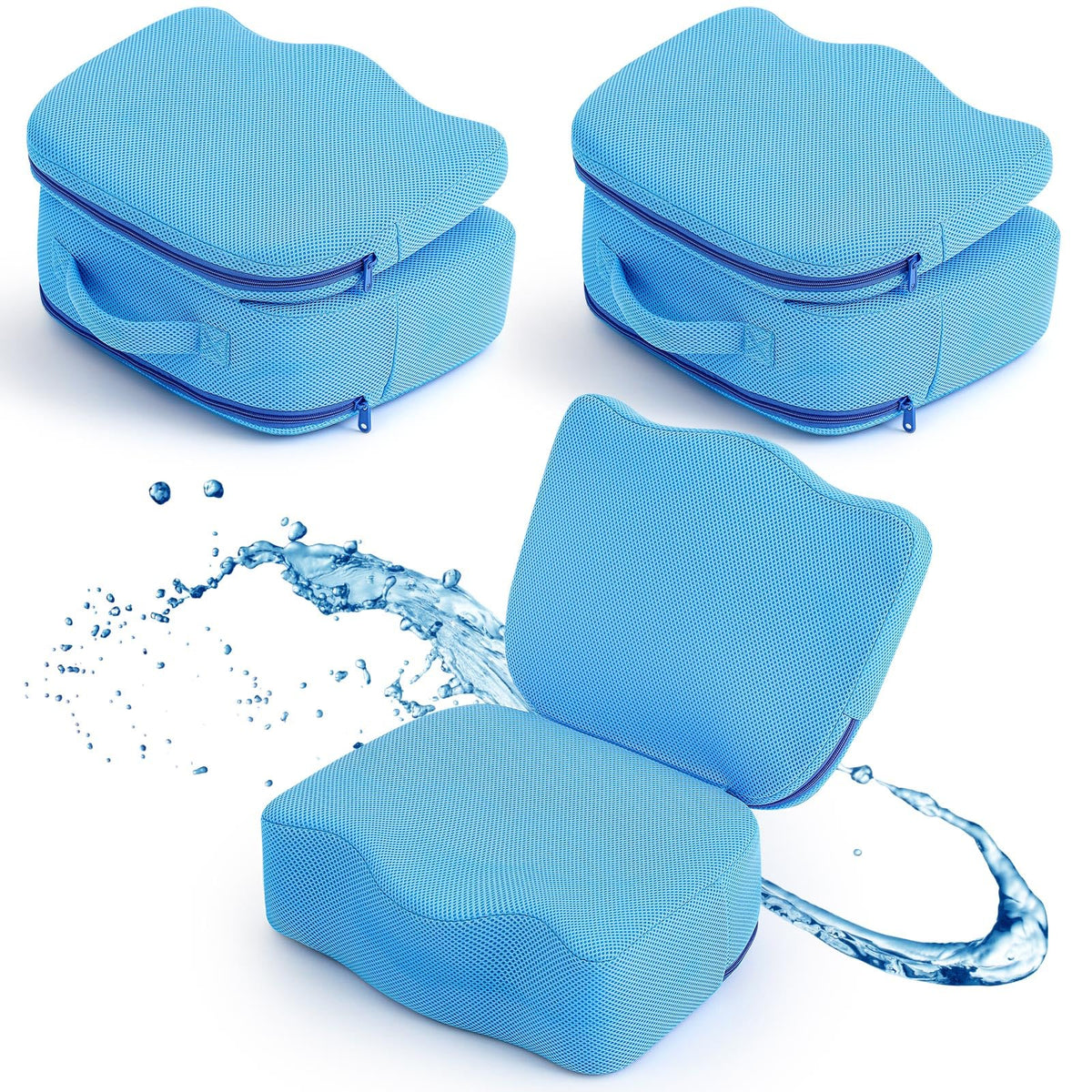 Yerliker front view of booster seat pair showing compact travel-ready design and comfort