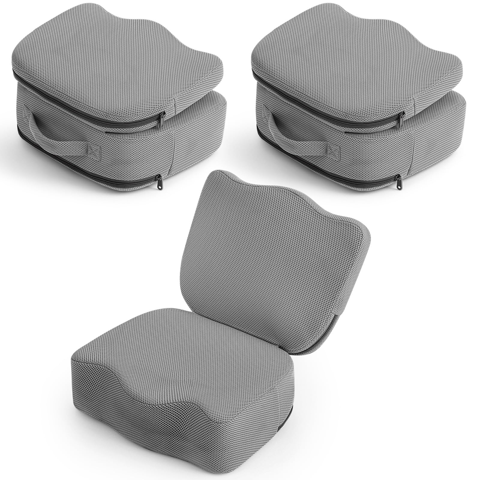 Yerliker front view of booster seat showing compact profile and comfort
