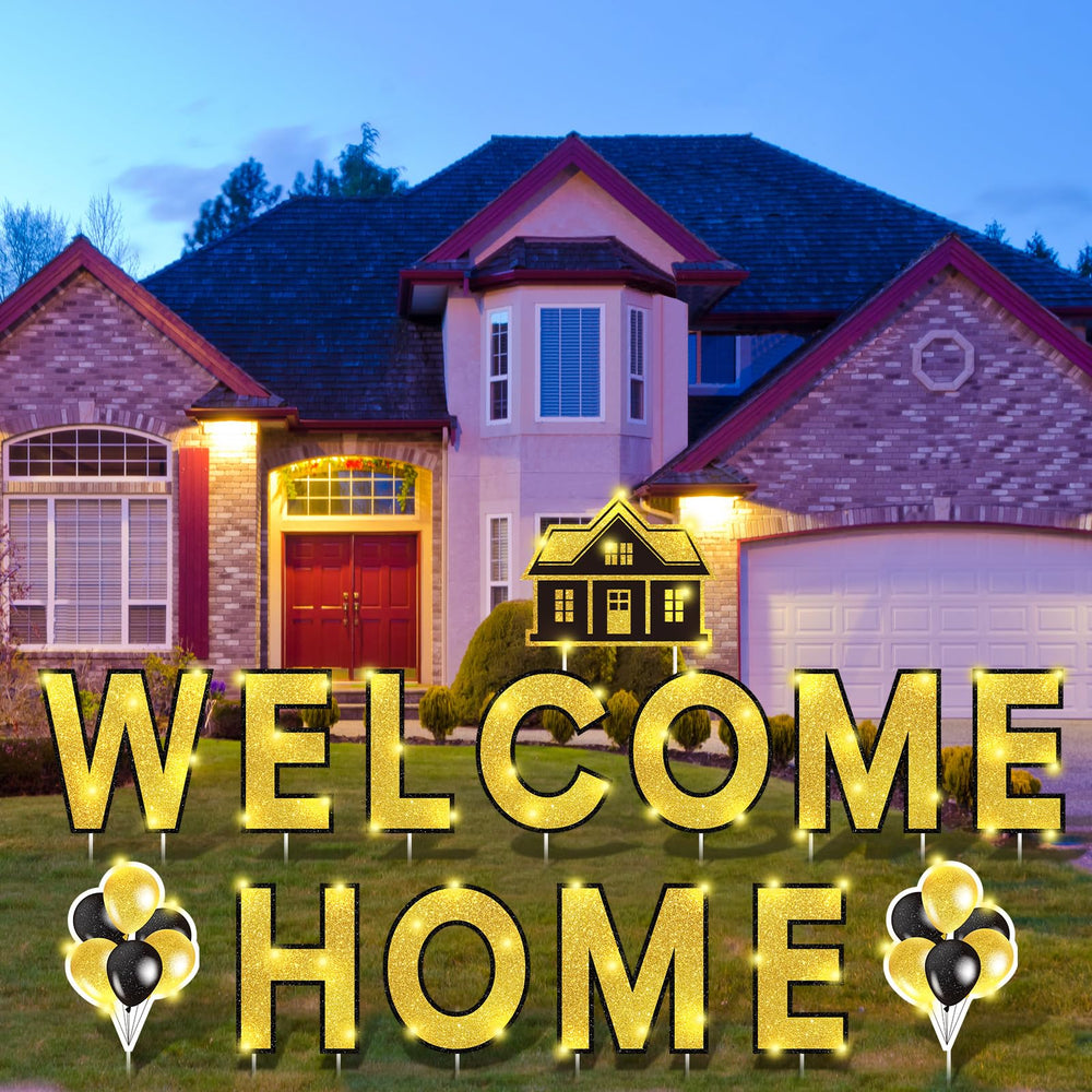 Yerliker driveway display with family arrival scene showing warm, celebratory impact