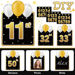 Yerliker number stickers and age board enabling easy customization