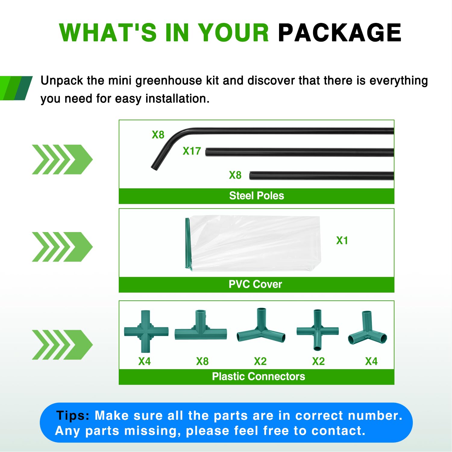 Yesker assembly parts laid out showing tool-free setup ease