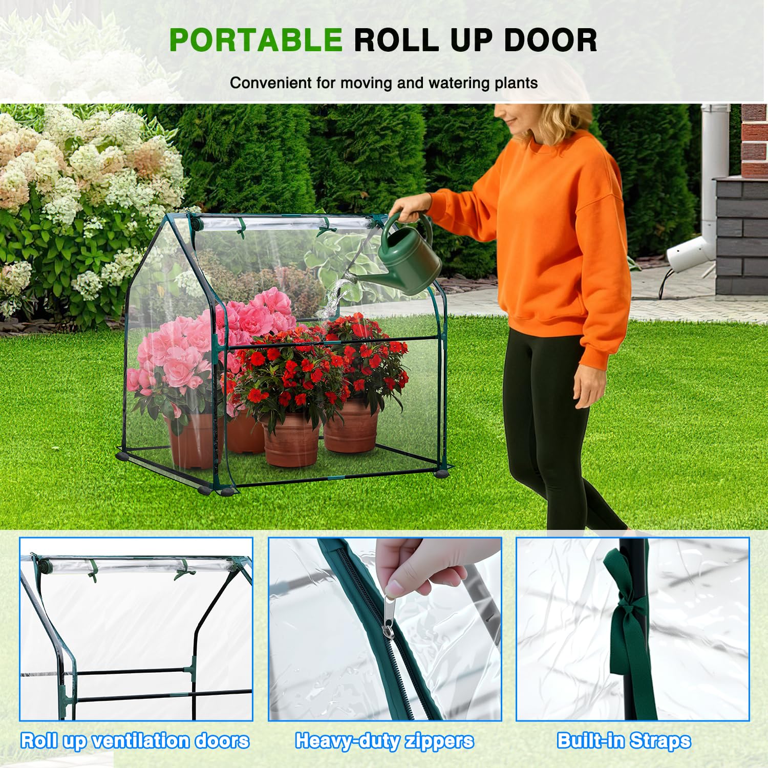 Yesker clear PVC cover close-up showing sunlight transmission and protection