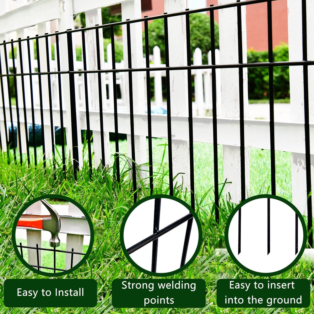 YESON panel being installed under a backyard fence demonstrating easy no-dig use