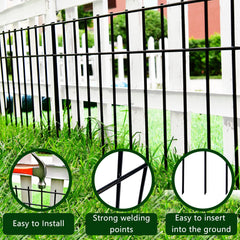 YESON panel being installed under a backyard fence demonstrating easy no-dig use