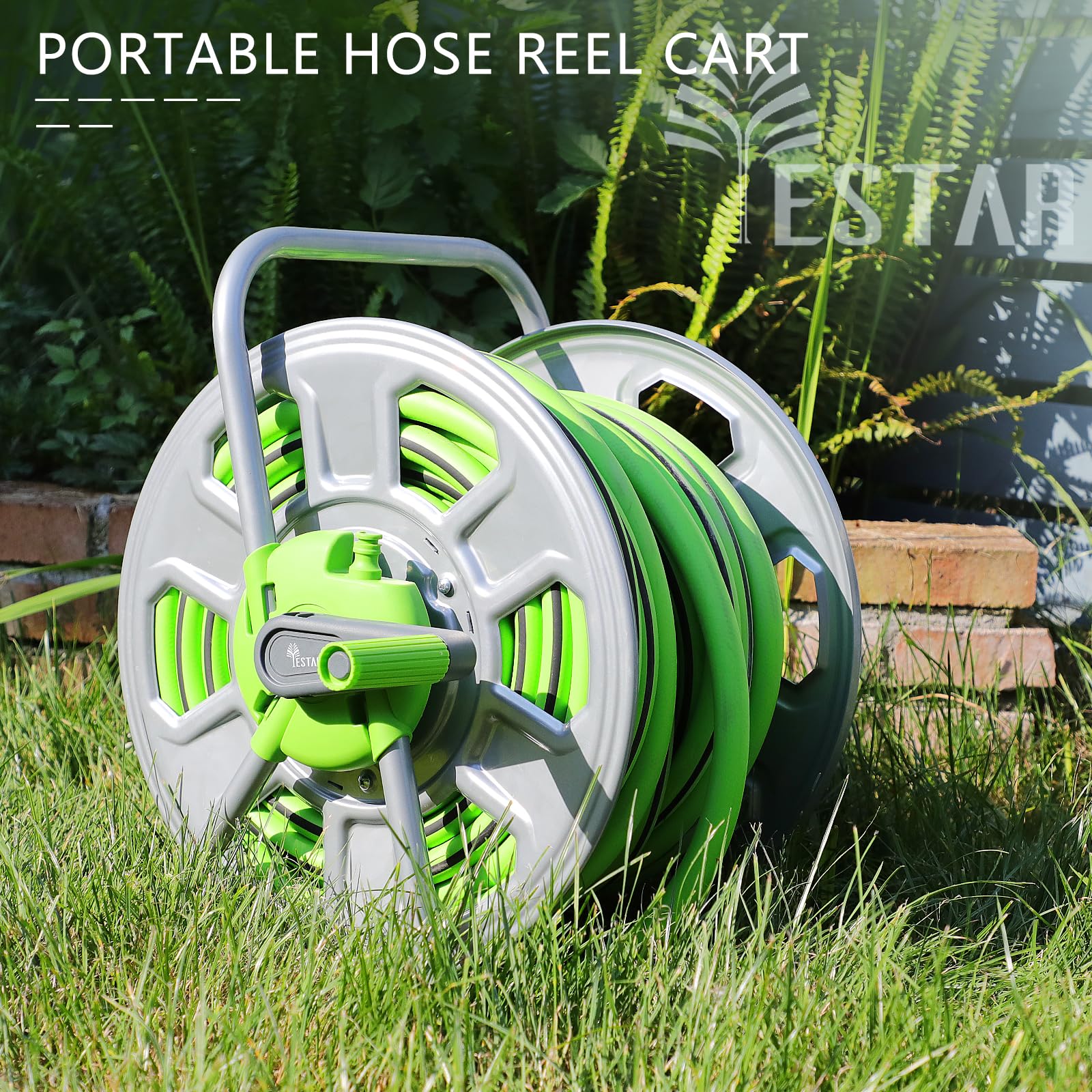YESTAR close-up of plastic crank handle for smooth, ergonomic winding