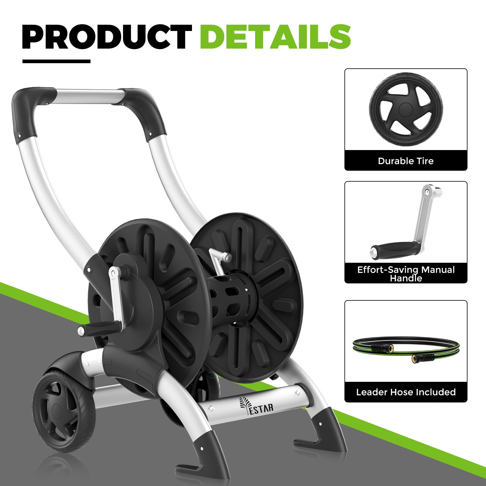 YESTAR close-up powder-coated frame showing weather resistance benefit