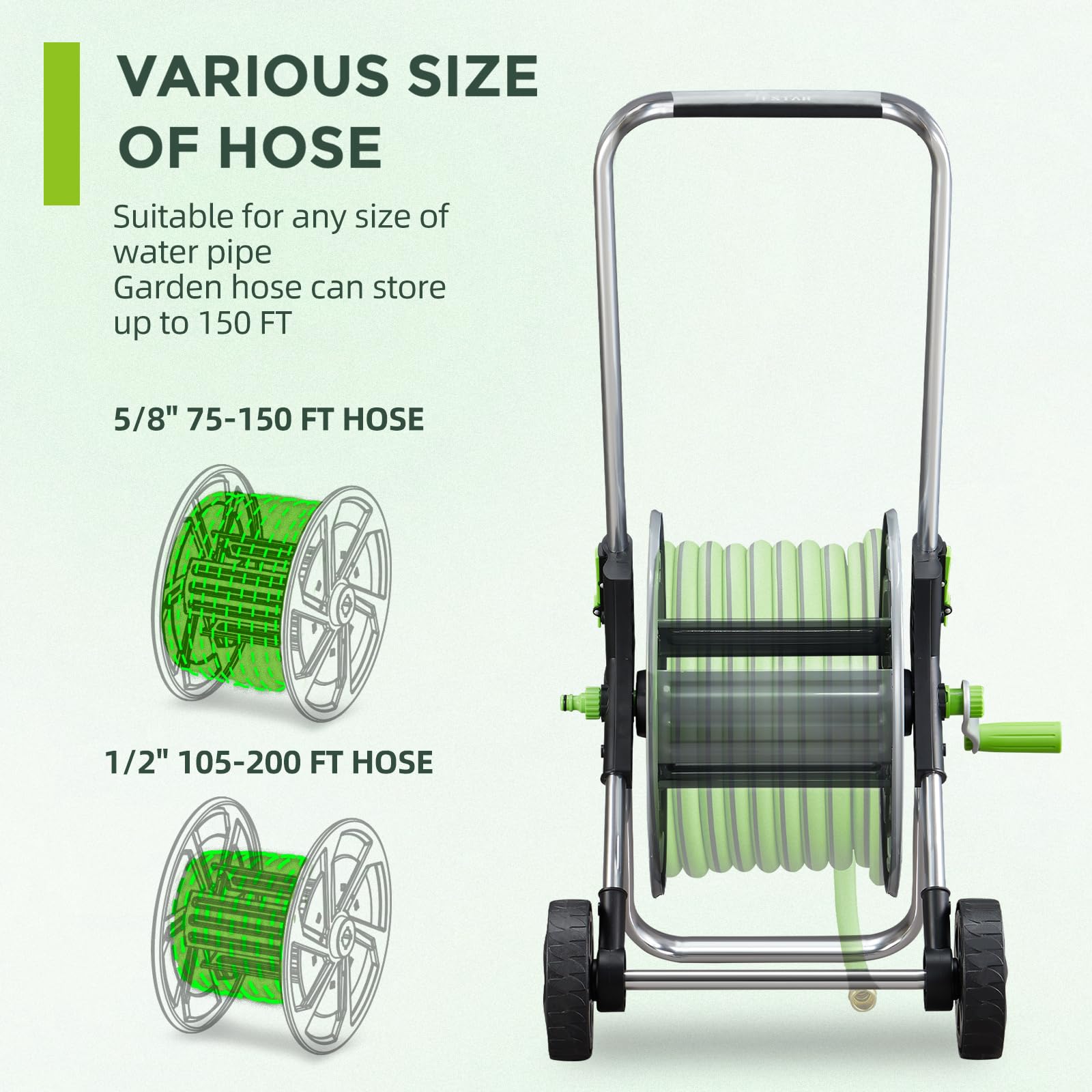 YESTAR adjustable arm height detail for extended garden reach