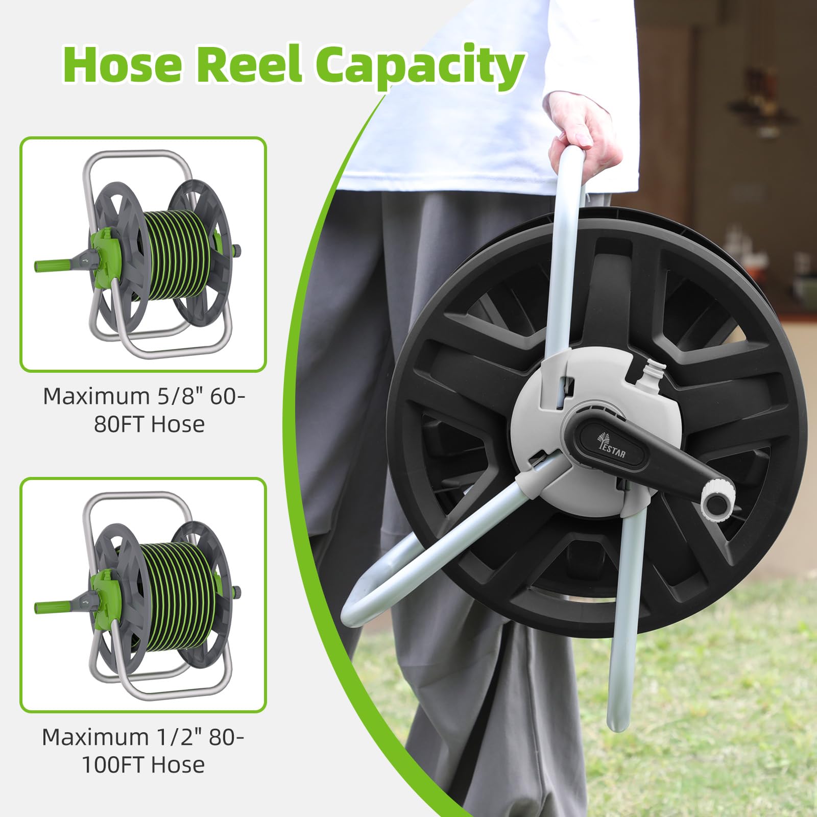 YESTAR spool detail showing sturdy reel and smooth rotation benefit