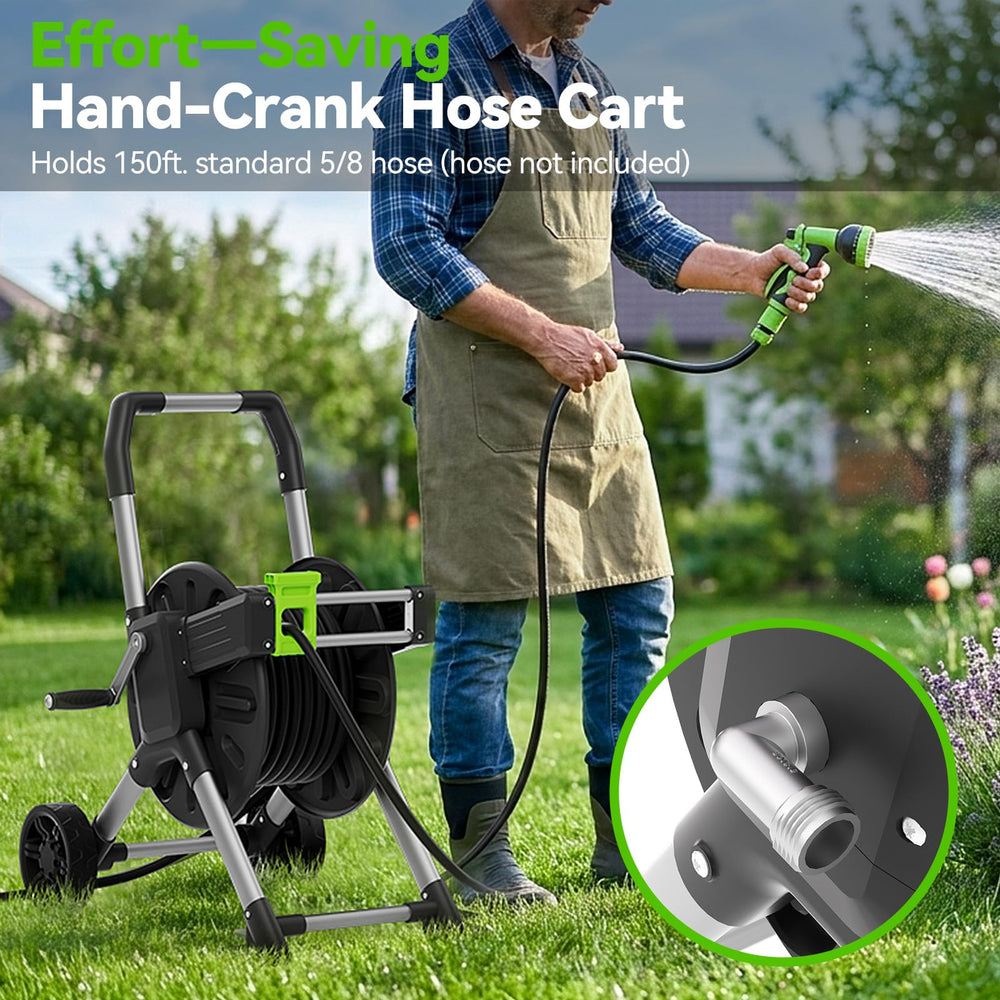 YESTAR cart in garden setting showing portable watering convenience benefit