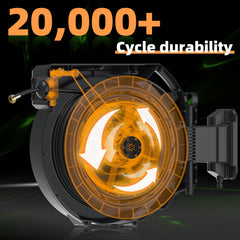 YESTAR reel in use watering lawn to speed tasks and cover wide areas