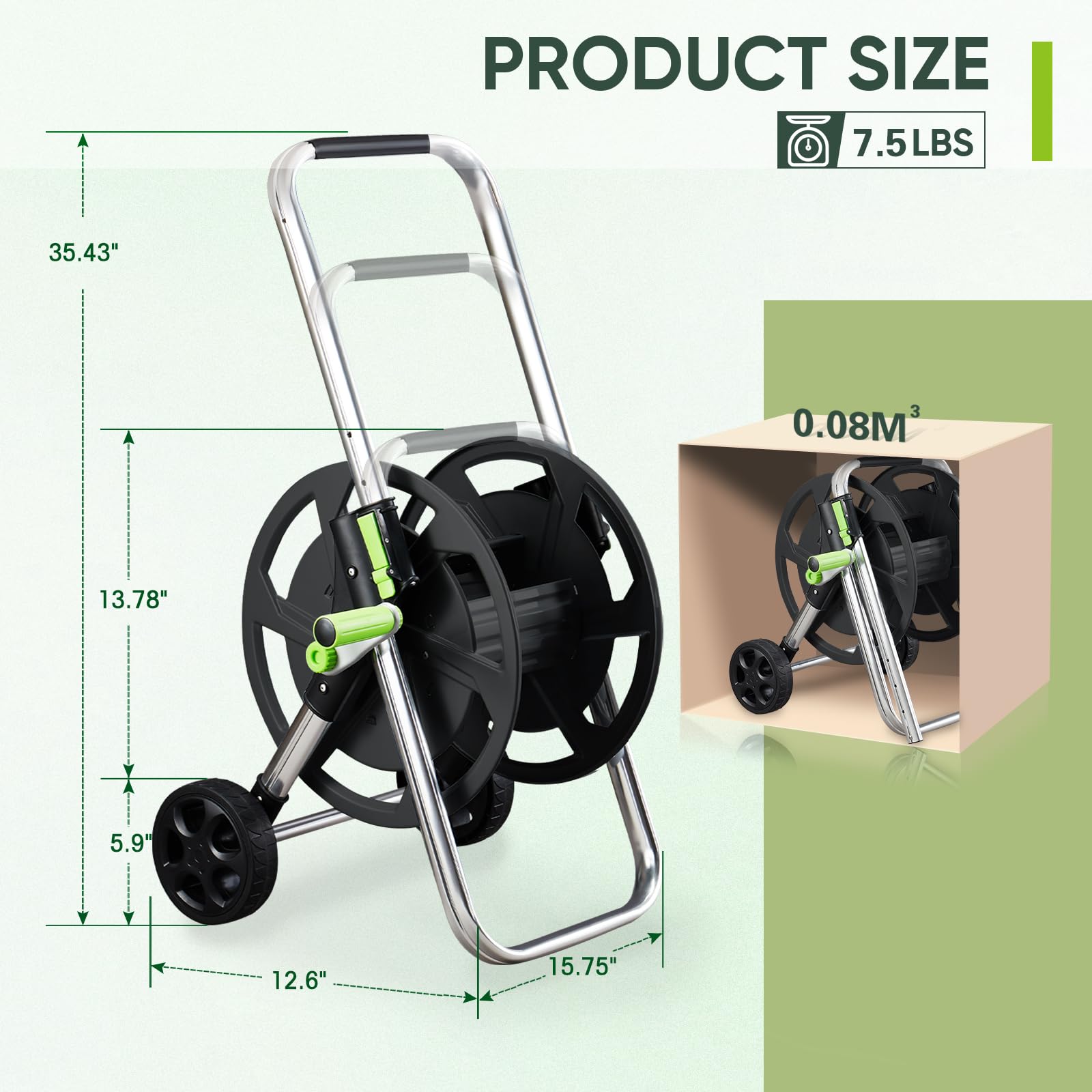 YESTAR wheels and axle mobility shot demonstrating smooth yard transport