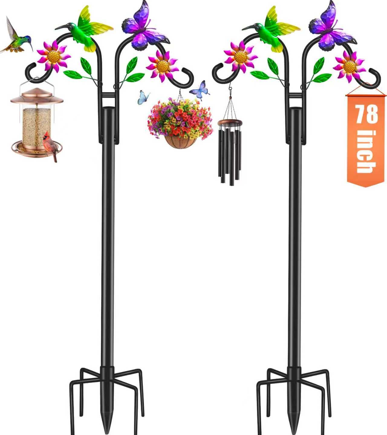 yeuago front view double hook showcasing decorative hummingbird accents and dual hanging arms