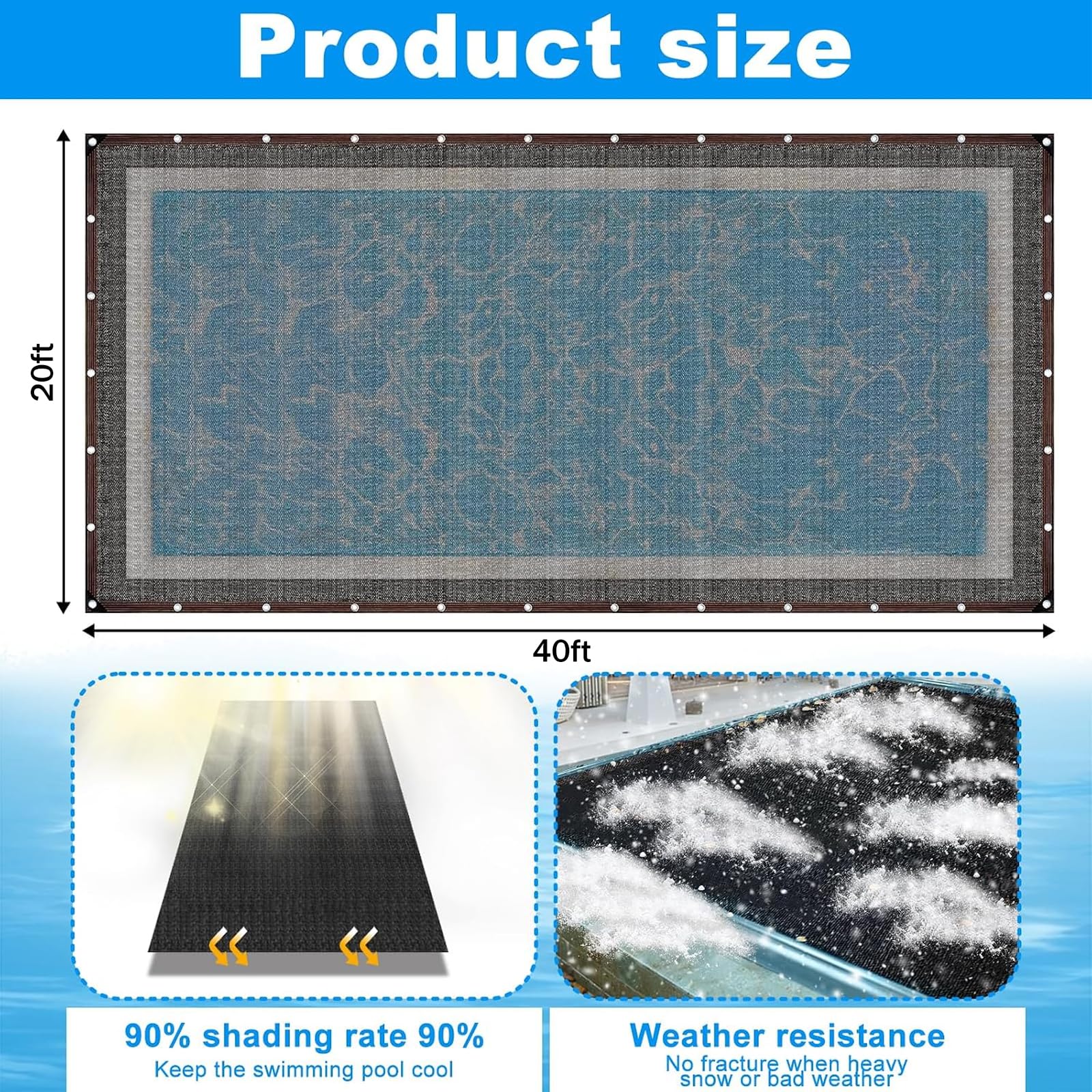 YEXEXINM close-up of fine polyethylene weave for superior debris blocking