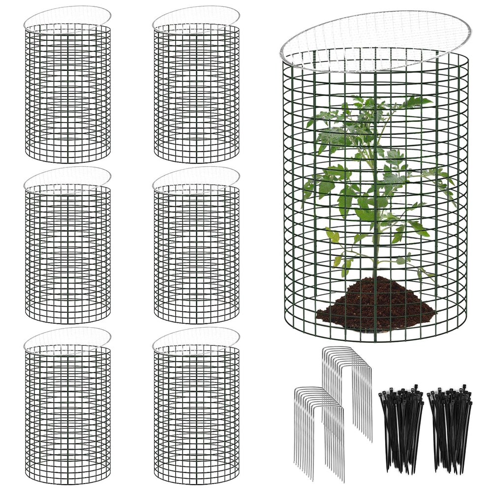 YEXEXINM front view of multiple assembled cages protecting seedlings, durable barrier