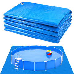 YEXEXINM front view of blue ground cloth showing full-size protection benefit