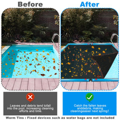 YEXEXINM net installed over rectangular pool reducing cleanup time