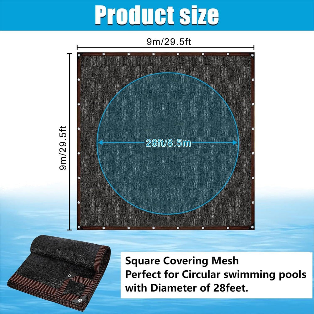 YEXEXINM backyard scene with cover on pool demonstrating neat appearance