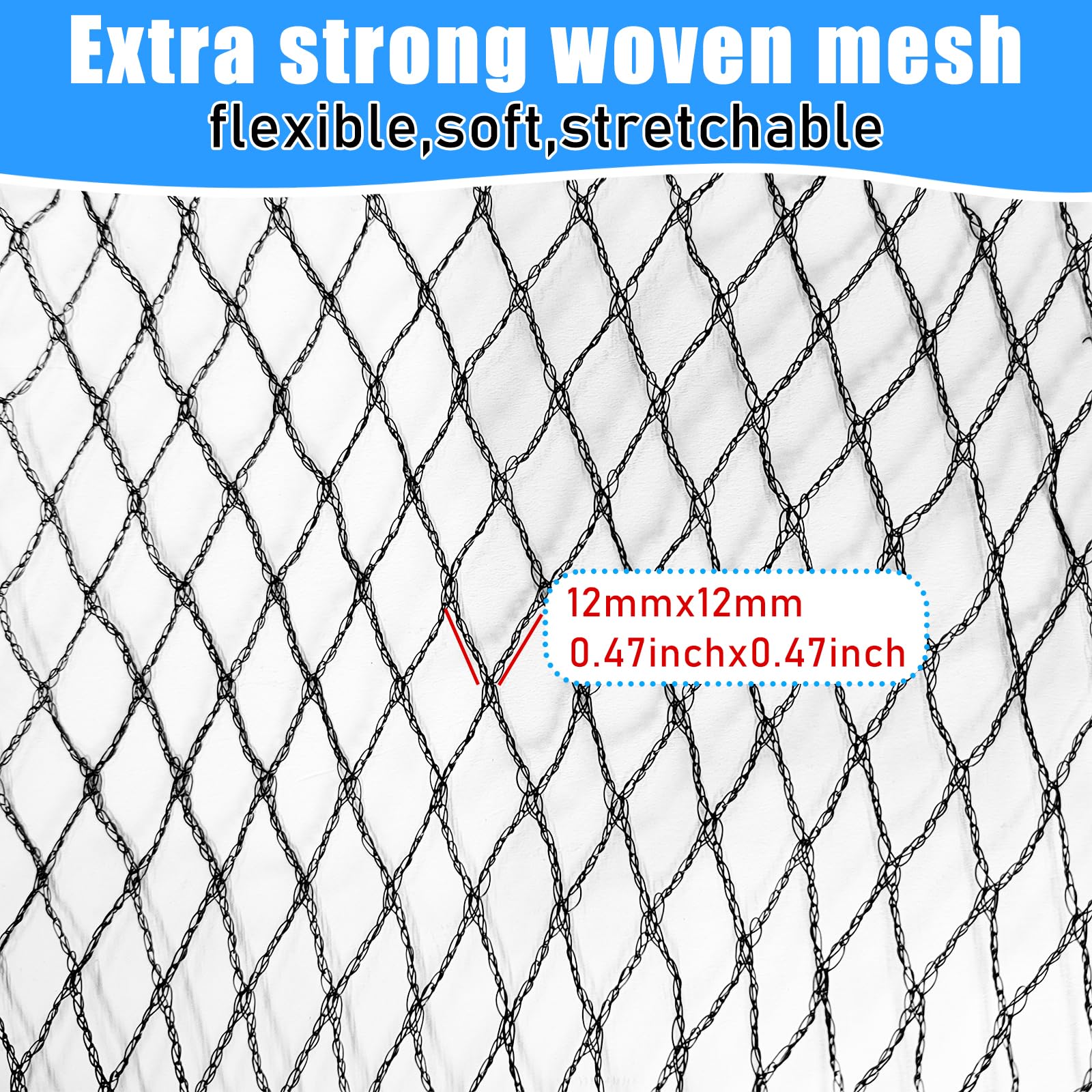 YEXEXINM net installed on 18ft above-ground pool keeps leaves off surface
