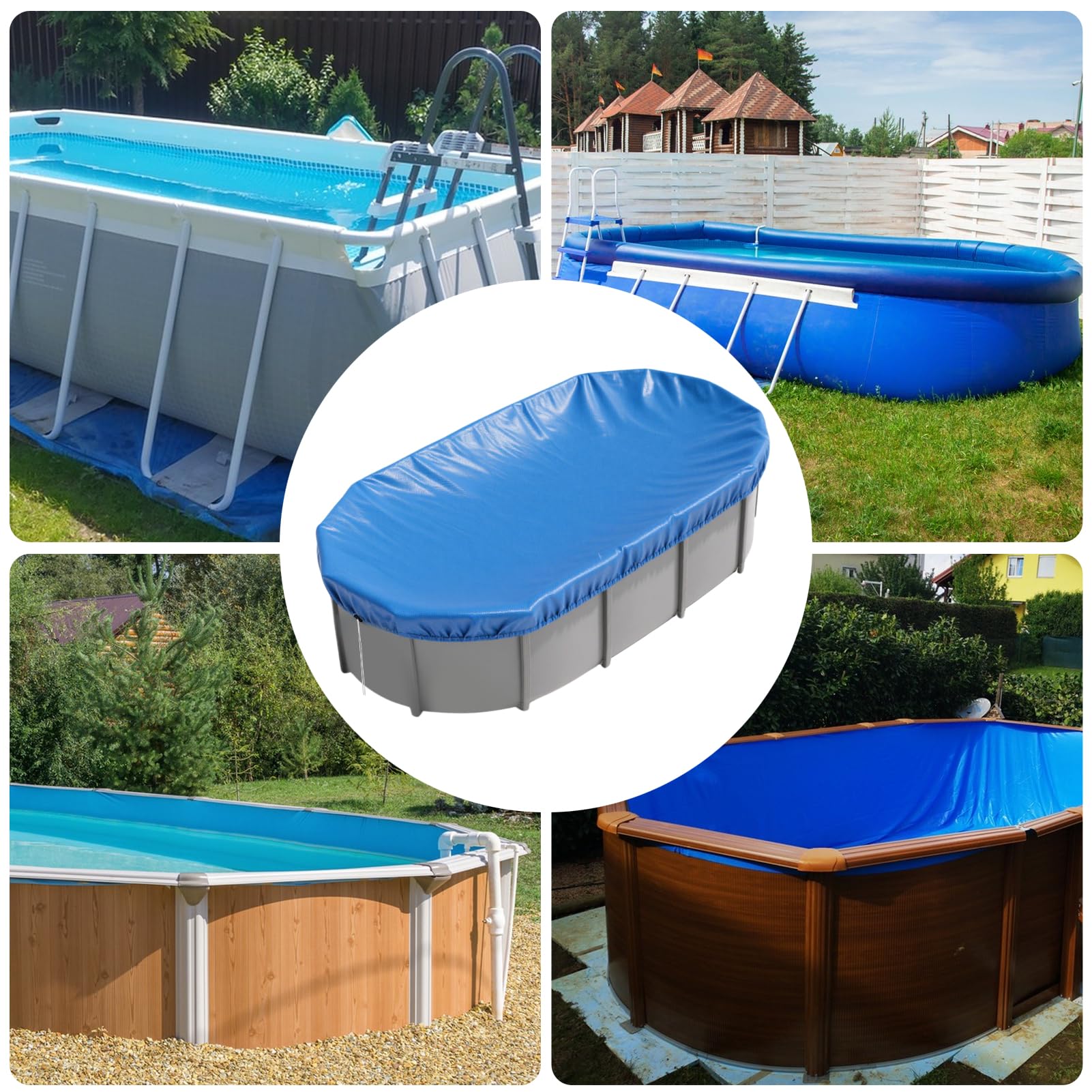 YEXEXINM folded pool cover compact for easy storage and transport