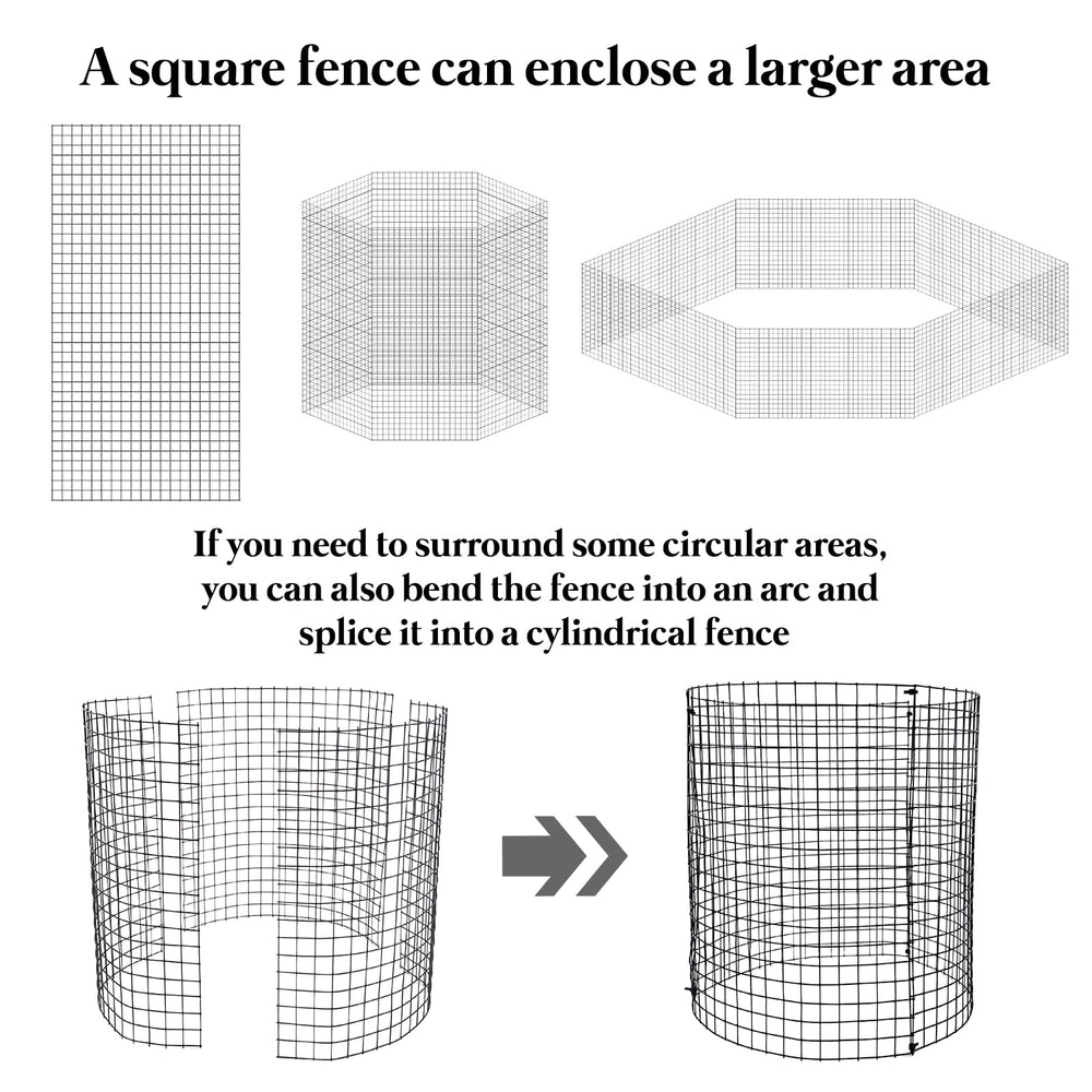 YEXEXINM rectangular mesh cage around garden bed offering robust animal protection