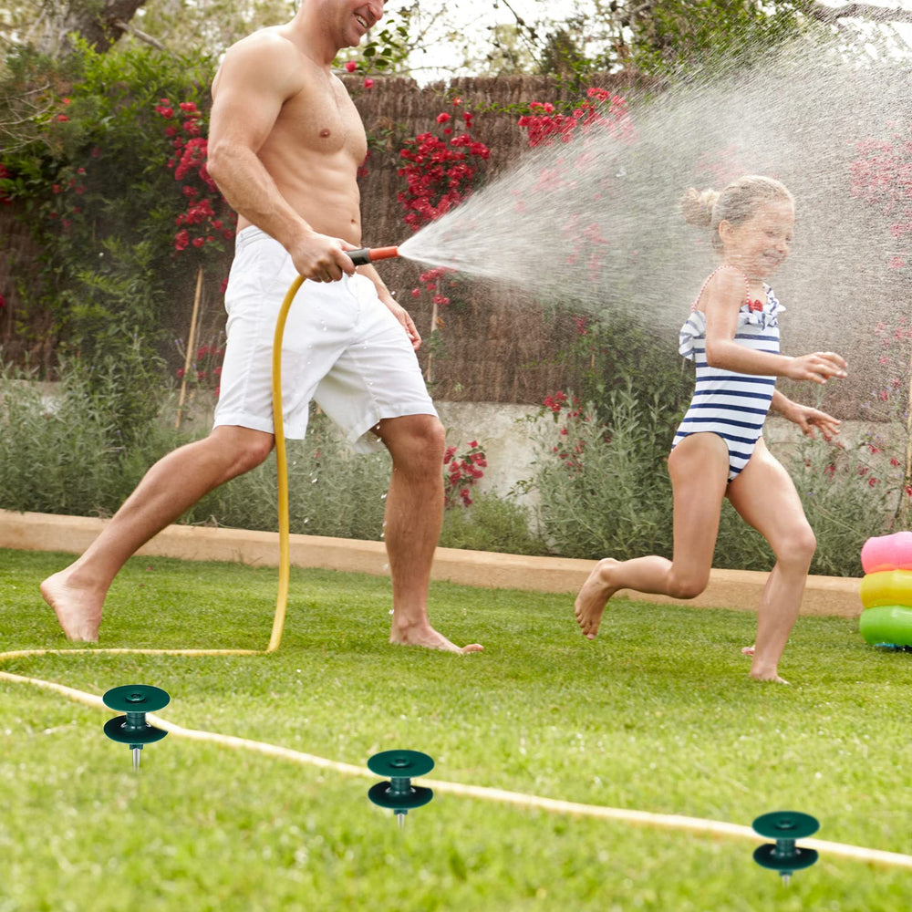 Yexiya lifestyle scene of watering with guides protecting garden beds