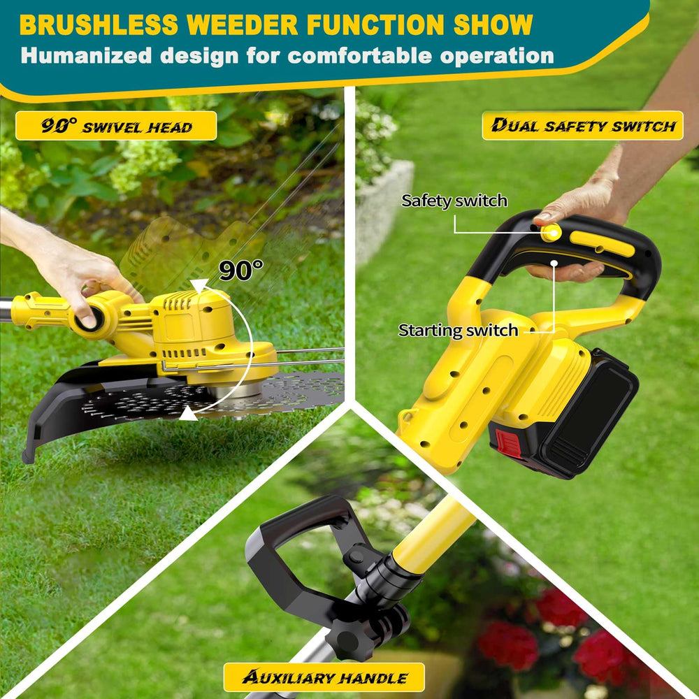 YEXLXLN compatibility label with Dewalt 20V MAX logos showing battery flexibility benefit