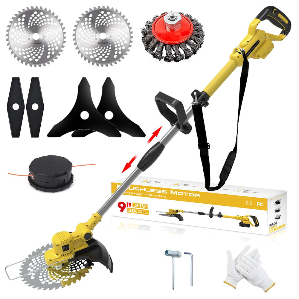 YEXLXLN front view of cordless trimmer showing tool-only design and compatibility benefit