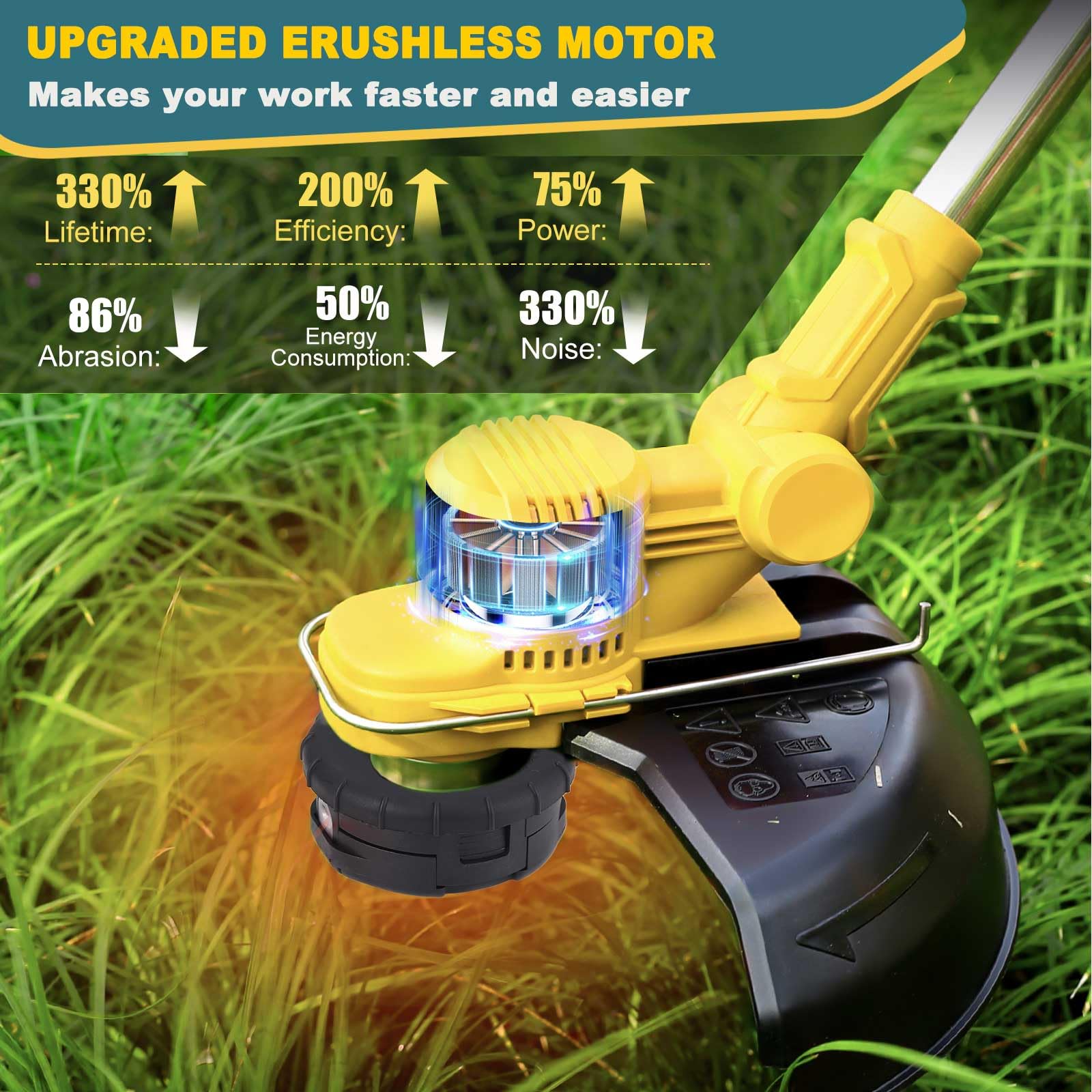 YEXLXLN adjustable handle being rotated for comfort and improved user control